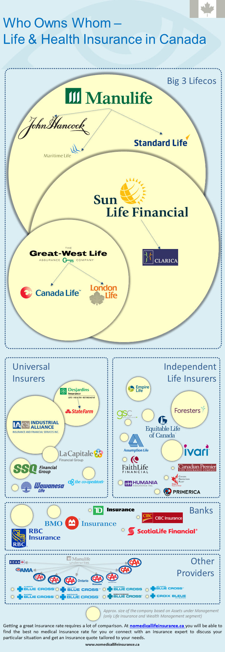 Cadian Life Insurance Infographic Who Owns Whom